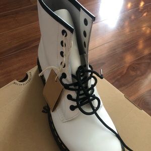 White Dr. Marten Combat Boots New in Box Sold Out
